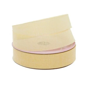 Yellow Ribbon | Baby Maize Faux Linen Ribbon - 5/8in. x 25 Yds (pm59600556) - Picture 1 of 1