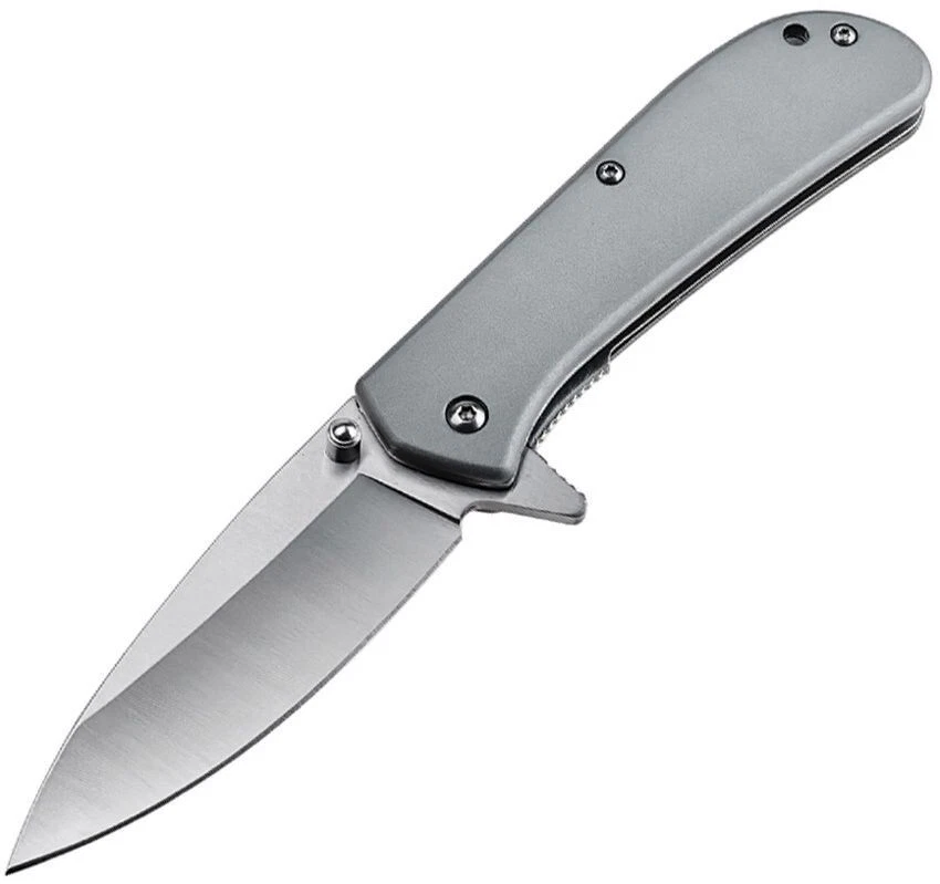 MTech Assisted Folding Knife 3.25" Stainless Steel Blade Gray Aluminum Handle - Image 1 of 1