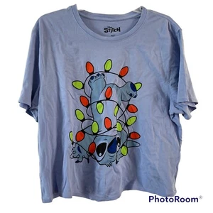 Disney T-shirt Youth Size Extra Large Stitch Blue Short Sleeve - Picture 1 of 7