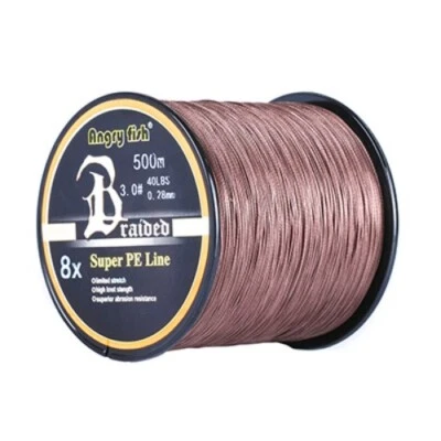 Línea de pesca trenzada 500 metros 8X 8 colores línea PE súper fuerte resistencia fuerte Foto 1 de 4