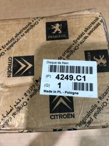 Genuine Peugeot / Citroen Brake Discs 4249.C1 - Picture 1 of 10