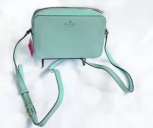 New Kate Spade Harper Crossbody bag Leather Aqua Pool - Picture 1 of 6