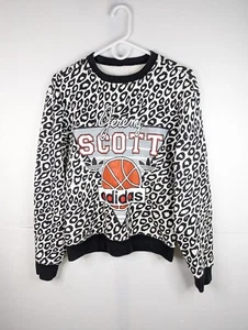 Adidas Jeremy Scott Sweatshirt Women's Size Small Leopard Print Basketball - Picture 1 of 7