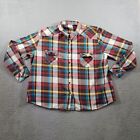 Matchstick Shirt Womens 4XL Multicolor Button Up Plaid Gorpcore Flannel Outdoor