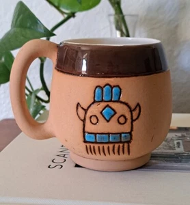 1950s Vintage Fort Sumner New Mexico Native American Mug 8oz Hand Painted - Picture 1 of 7