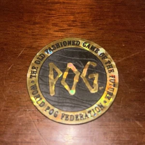 Plastic POG Slammer Kini from 1994 World Pog Federation #1 WPF Color Golden Foil - Picture 1 of 2