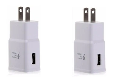 2Pack FAST WALL CHARGER For LG Stylo 4 V40 G8 G7 Q7+ ThinQ V30S V20 G6 White - Image 1 of 2