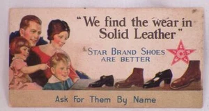 Antique Advertising Card Star Brand Shoes Are Better Solid Leather Premium #1 - Bild 1 von 3