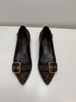 Коричневые холщовые балетки Louis Vuitton - Изображение 1 из 4