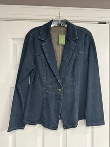 New ORVIS Sunburst Stretch Denim Jacket Clearance Small 2 Button Coat - Picture 1 of 4