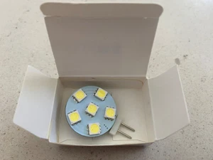 G4 flat LED light bulb bi-pin SMD6 5050 AC10-18V/DC10-30V 6500K 1.2W auto marine - Picture 1 of 5
