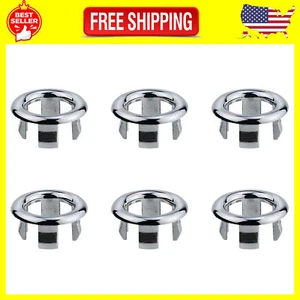6 Pcs Electroplating Sink Overflow Ring Round Basin Cover Sink Basin Trim Vanity - Picture 1 of 9