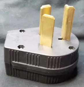 Flutesan 4 Stück 3-poliger Trocknerstecker 30Amp 125/250 Volt Winkelstecker 3-poliger Stecker - Bild 1 von 6