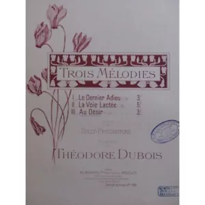DUBOIS Théodore Au Désir Chant Piano 1898 - Imagen 1 de 4