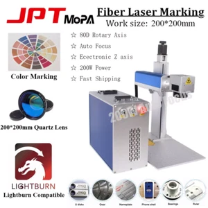 200W JPT M7 Mopa 200*200mm Fiber Laser Marking Engraver Machine For Metal【AT US】 - Picture 1 of 6