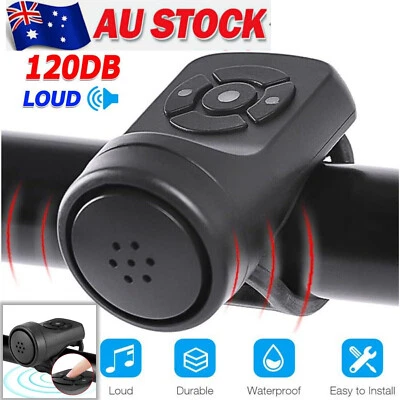 Rechargeable Electric Bicycle Bike Horn 120dB Loud Cycling new - image 1 of 4