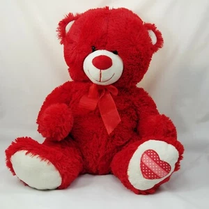 Hug & Luv Red Plush Bear Valentine Day - Picture 1 of 9