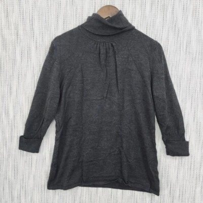 Suéter Clásico Entier Lana Seda Mezcla Cachemira Cuello Tortuga Para Mujer XL Foto 1 de 4