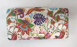 Cartera para mujer Buxton multicolor estampado floral correa para muñeca cierre a presión Monstera - Imagen 1 de 6