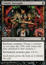 4x Unholy Strength MTG 10th Edition NM Magic Regular