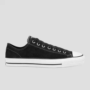 Converse CTAS Pro Low Suede Shoes in Black Black White - Picture 1 of 6