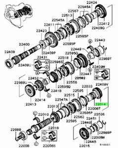 Mitsubishi Lancer GEAR,M/T INPUT SHAFT 4TH SPEED 2526A135 Genuine JDM OEM - Foto 1 di 1