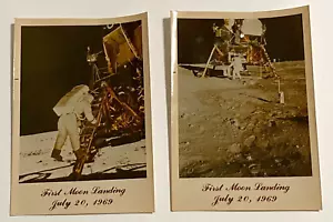Rare fotografie ricordo Apollo 11 NASA primo sbarco sulla luna una carta Kodak, lotto = 2 - Foto 1 di 6