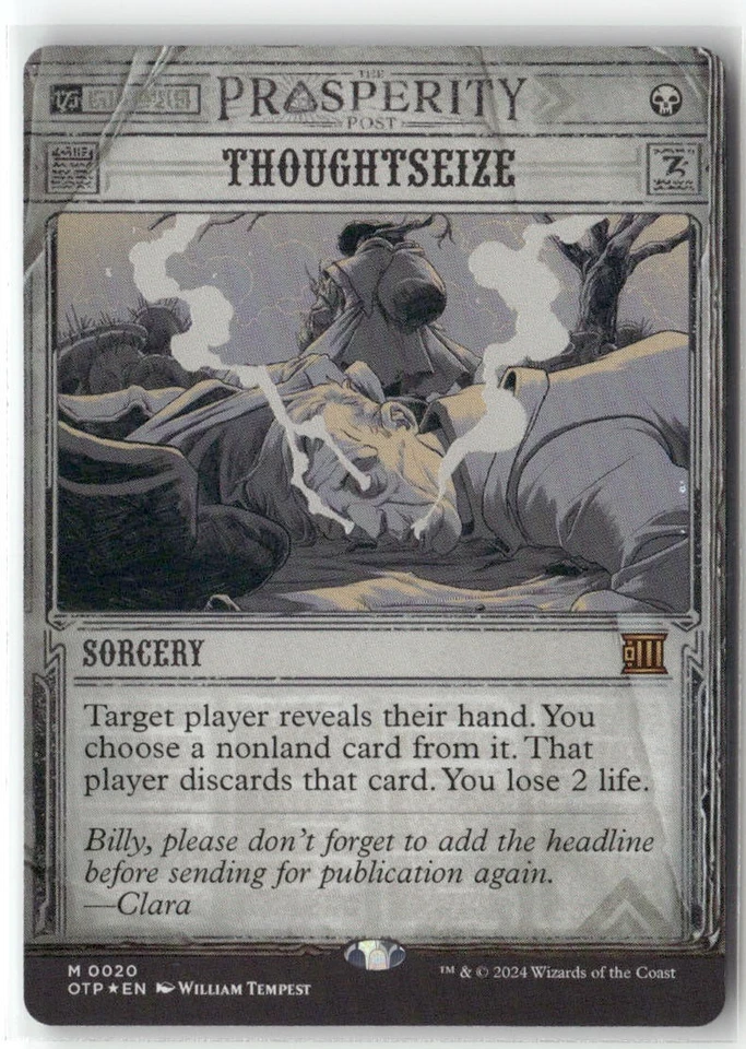 Thoughtseize Outlaws of Thunder Junction: Breaking News Foil NM Magic - Image 1 of 1