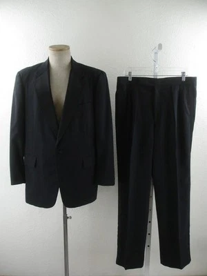 Men's 42S 42R Beckwith Black 2-Pc Tuxedo Suit Formal Pants 34 X 31 1-Button USA - Image 1 of 4