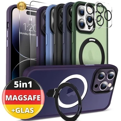 Magsafe Hülle für iPhone 16 15 14 Pro Kameraschutz Glas Magnet Case Cover Handy - Bild 1 von 4