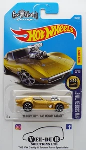 Hotwheels '68 Corvette - Gas Monkey Garage Gold Long Card First Edition DHN90 - Picture 1 of 2