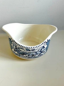 VTG Currier And Ives by Royal (USA) Gravy Boat - Sleigh Ride - 5 3/4" w/2" spout - Picture 1 of 2