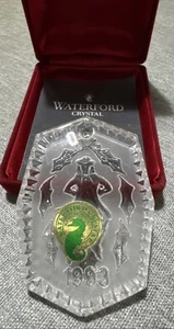 1993 WATERFORD Crystal 12 Days Christmas 10 LORDS LEAPING Annual Ornament IN BOX - Picture 1 of 11