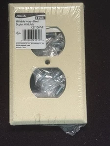 Amerelle C971DIVVP Ivory Duplex Steel Standard outlet Wallplates 6-pack - Picture 1 of 3