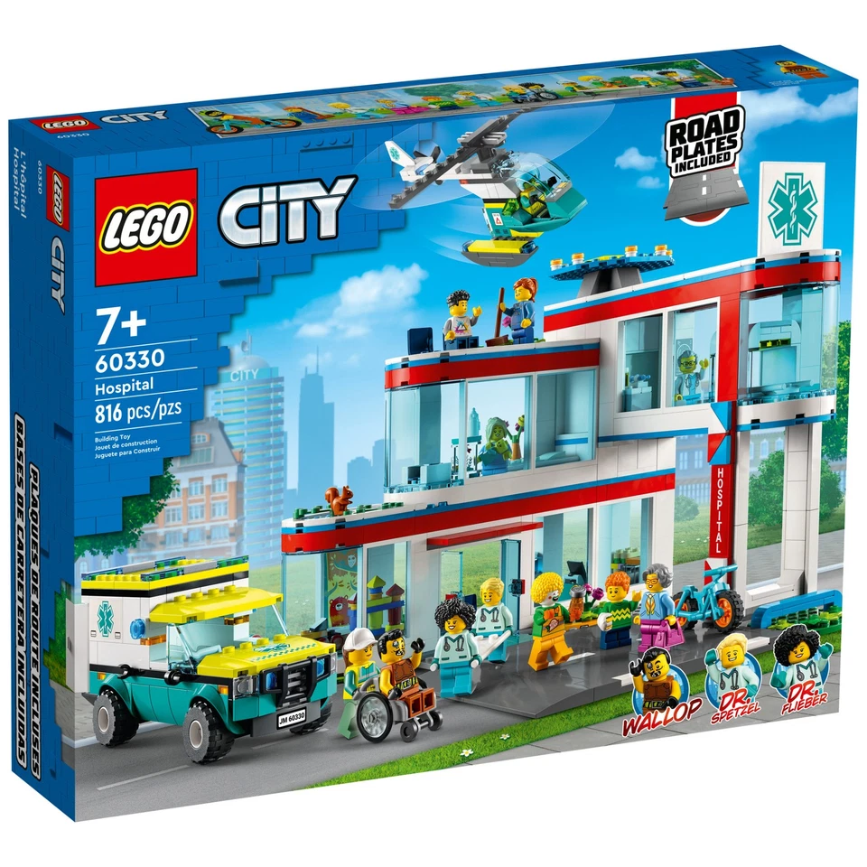 LEGO Town Sets: City 60330 Hospital NEW *Rough Shape* - Image 1 of 4