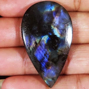 70.85 Cts 100% Natural Labradorite Pear Cabochon 27x45x6 mm Loose Gemstone sr_86 - Picture 1 of 6