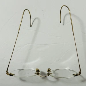 Vintage American Optics Gold Filled Semi Rimless Glasses Scratch In One Lens - Picture 1 of 9
