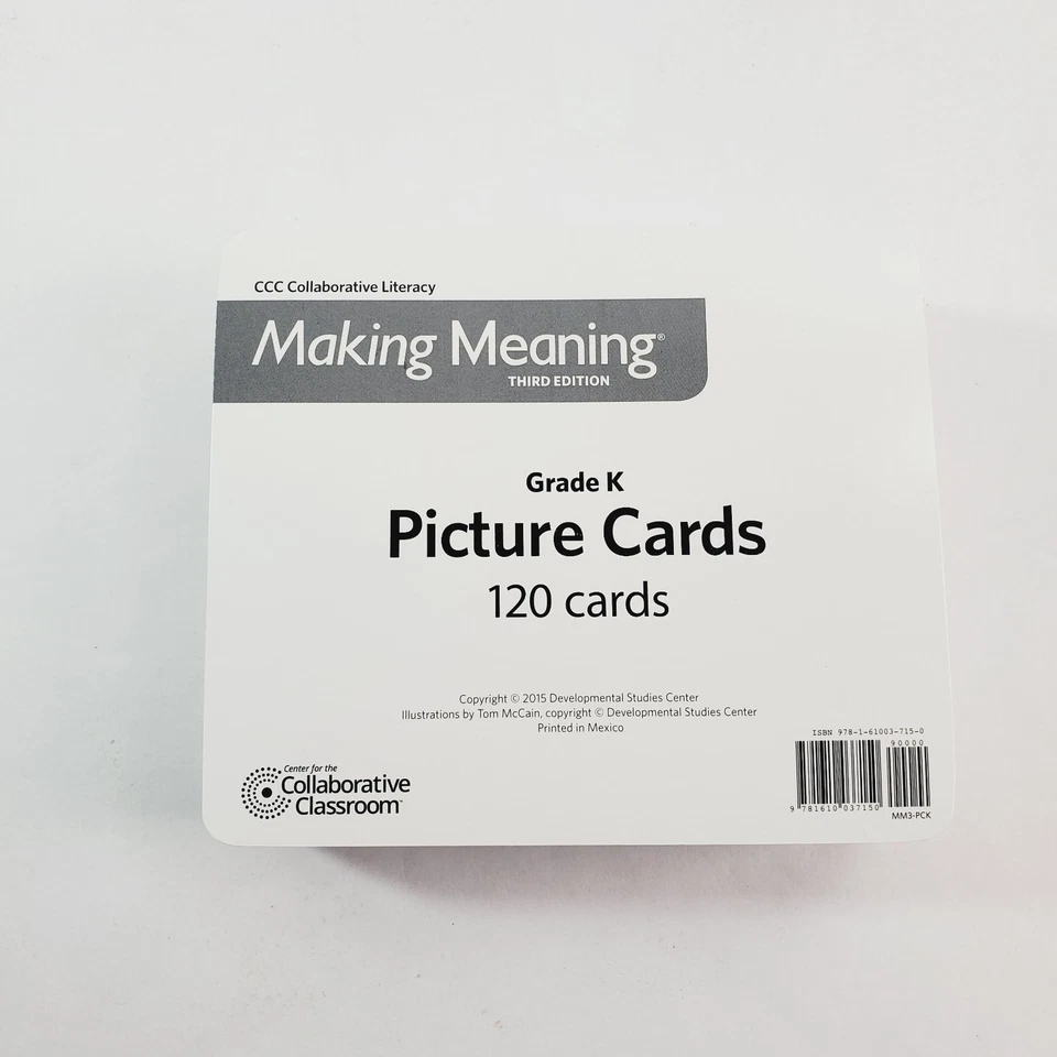 Making Meaning, Third Edition, Picture Cards, Grade K by Developmental Studies Center Staff (2015, Cards,Flash Cards)