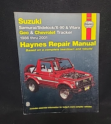 Haynes 90010 Suzuki Samurai/Sidekick Geo Tracker 1986-2001 Repair Manual - Image 1 of 4