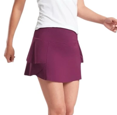 Saia de tênis de praia Athleta tamanho pequeno momentum pickleball babado em camadas - Imagem 1 de 4