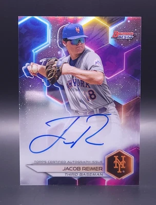 JACOB REIMER 2023 Bowman's Best REFRACTOR AUTO - NY Mets B23-JR - Image 1 of 2