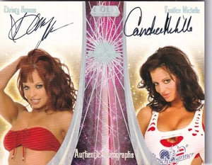 Benchwarmer 2007 Gold Edition DUAL Autograph Card Kristy Hemme Candice Michelle - Foto 1 di 2