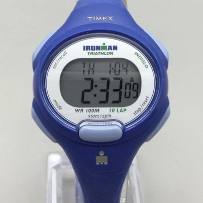 Timex Ironman Watch Women Indiglo 35mm Blue Digital 50 Lap Day Date New Battery - image 1 of 4