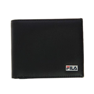Original Fila Metall Abzeichen Logo Geldbörse-schwarz schmal Doppelfaltung Geldbörse-9*11cm-ID Karte Ho - Bild 1 von 9