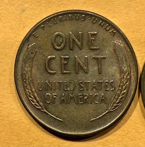 1952-S Lincoln Cent AU Reverse Die Break Error Matched Pair - Bild 1 von 5