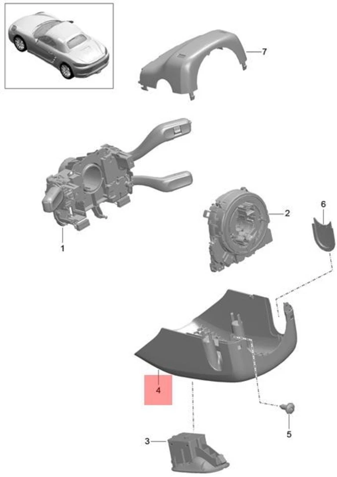 Volante inferior genuino PORSCHE 718 Boxster Cayman 99155298312GUJ Foto 1 de 1