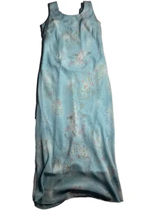 Vintage Y2K K Studio Midikleid Damen 10 blau Fee Blumen skurril kokett - Bild 1 von 11