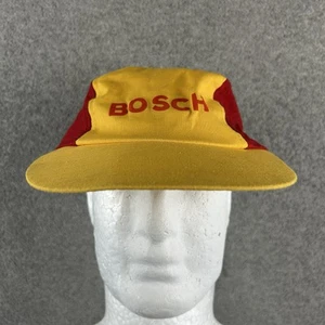 Sombrero de Ciclismo BOSCH De Colección Rojo Amarillo Gorra Logo Años 90 Mecánico Talla Única Elástico - Imagen 1 de 21