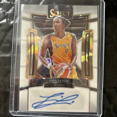 Panini Select WNBA LISA LESLIE 2024 #SG-LL WHITE ICE PRIZM AUTOMÁTICO SSP/25 CHISPAS Foto 1 de 2