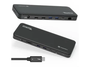 Plugable Thunderbolt 4 Dock with 100W Charging, Thunderbolt Certified, Laptop - Picture 1 of 5